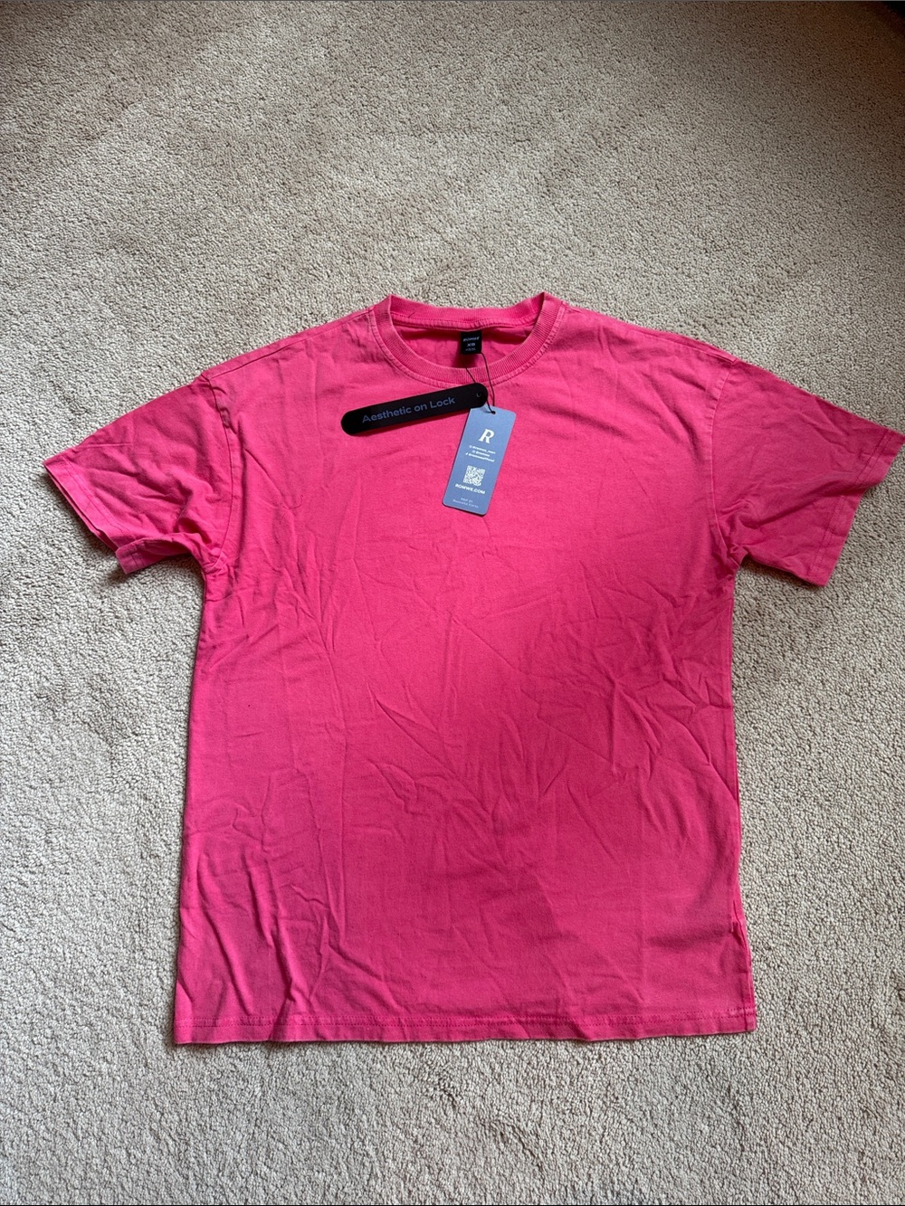 Women’s Pink Crew Neck T-Shirt - Romwe Size XS & Medium oversized